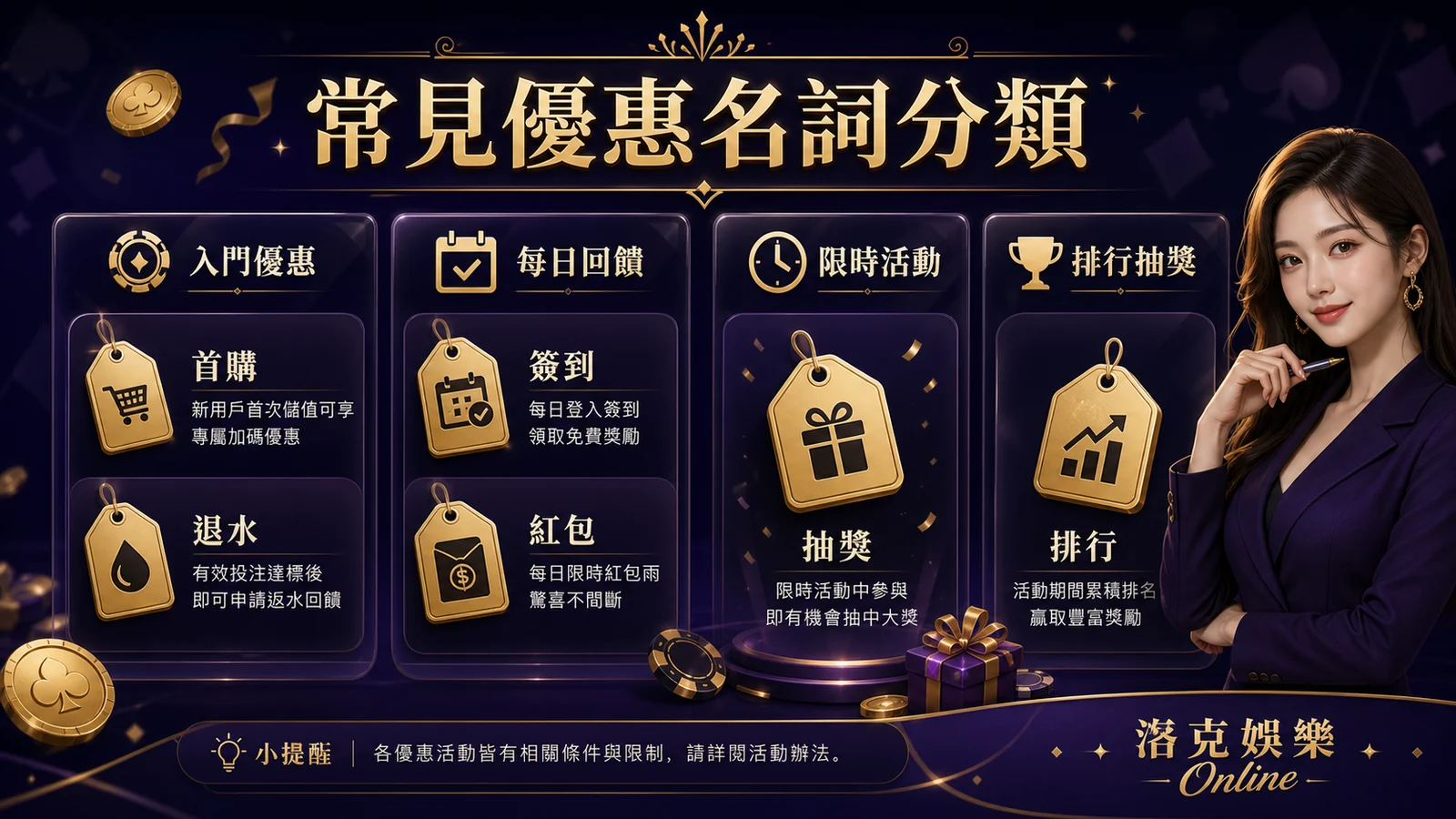 常見優惠名詞分類,洛克娛樂優惠教學圖