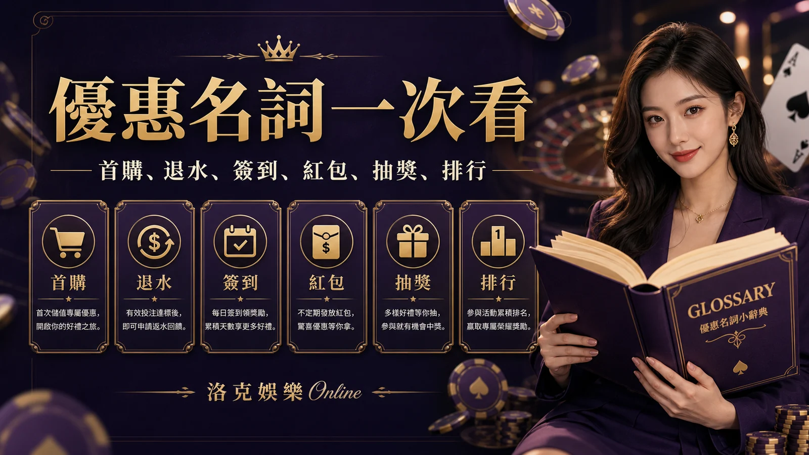 洛克娛樂優惠名詞一次看:首購、退水、簽到、紅包、抽獎、排行