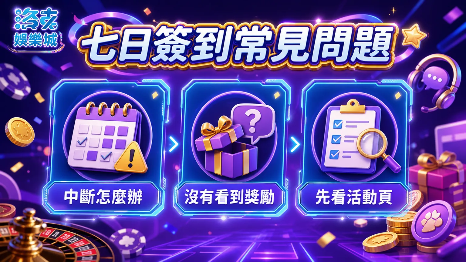 洛克娛樂城七日簽到中斷沒有看到獎勵先看活動頁