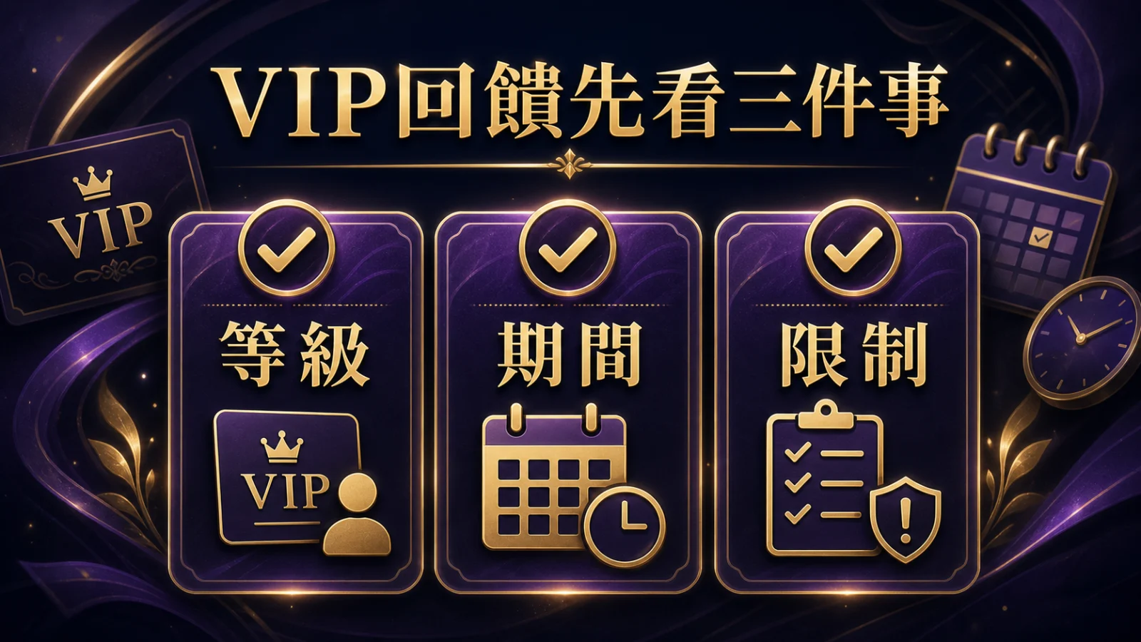 VIP回饋先看等級期間限制