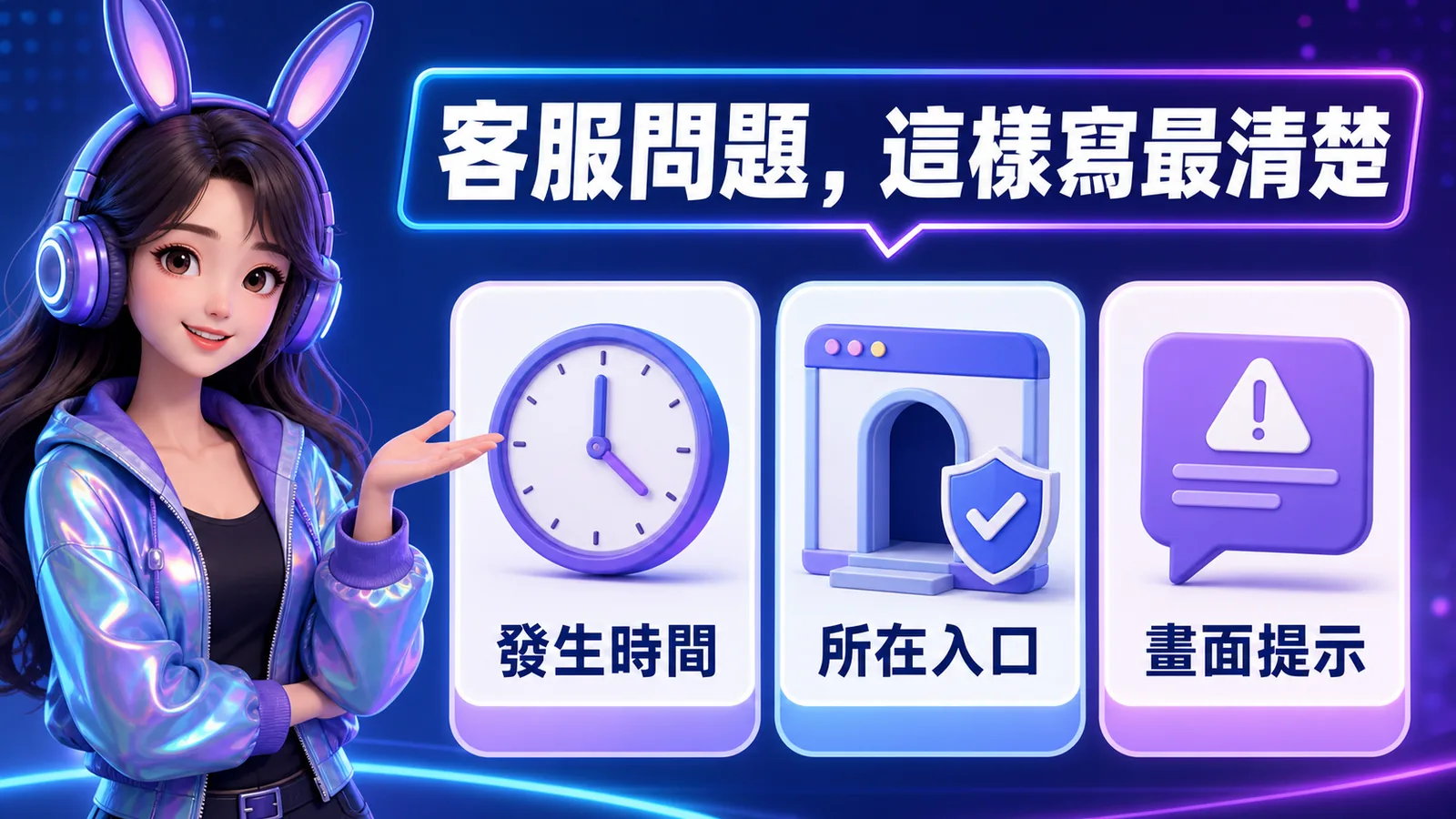 客服問題怎麼描述最清楚?時間、入口、提示的安全提問範本